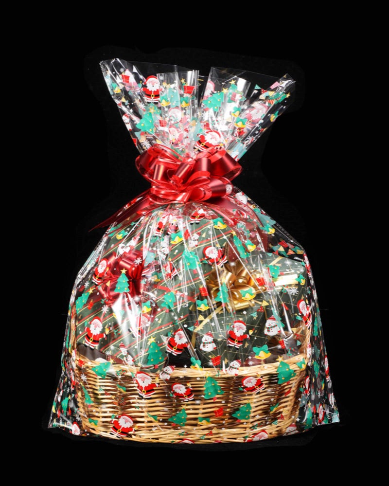 shareluck 100ft Christmas Cellophane Wrap Roll - Xmas Cellophane Wrap for Christmas to Wrap Gift Basket  Treat  Wine  Party Decoration. (100ft Long x 16  Wide x 2.3Mil) - Image 3